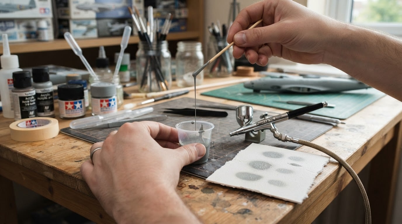 Editorial illustration for airbrush paint.