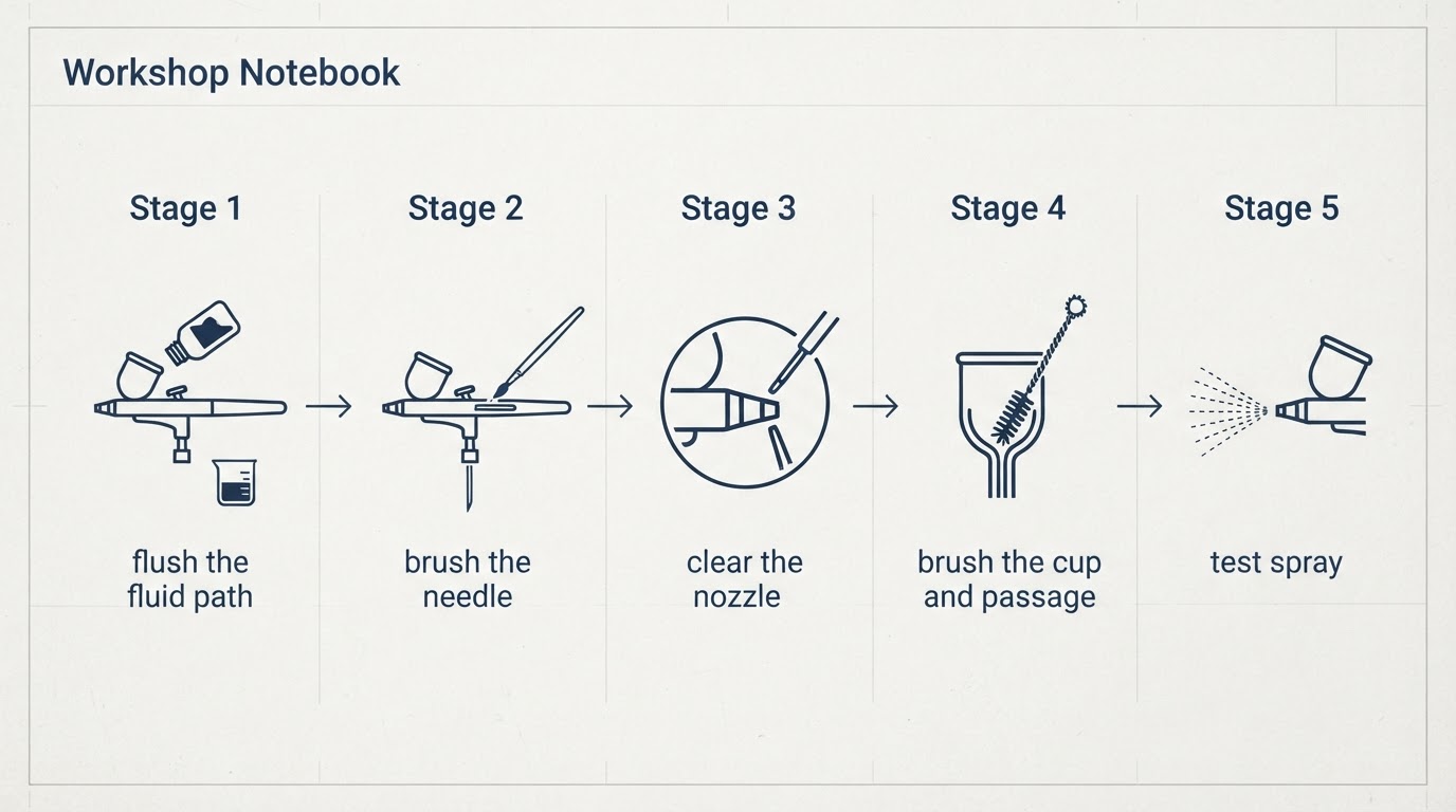 Airbrush Cleaning Brushes: Types, Use, and When to Stop Brushing
